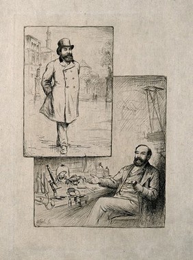 William Rutherford. Etching by W. Hole, 1884.