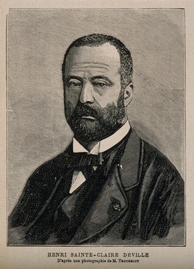 Henri Étienne Sainte-Claire Deville. Wood engraving, 1879 [?], after M. Truchelut.