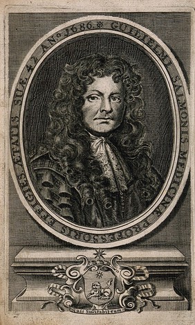 William Salmon. Line engraving, 1686.
