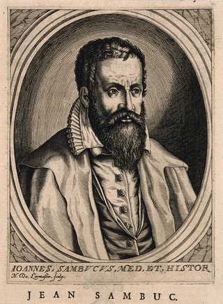Johannes Sambucus. Line engraving by N. de Larmessin, 1682.