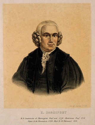 Eduard Sandifort. Coloured lithograph by L. Springer.