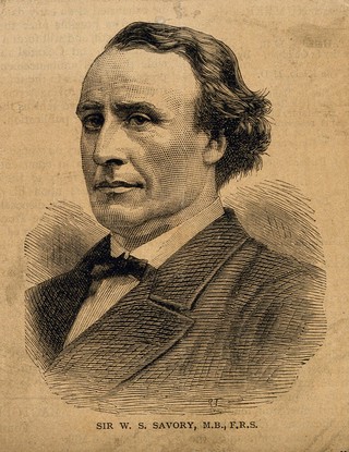 Sir William Scovell Savory. Wood engraving by R. Taylor.