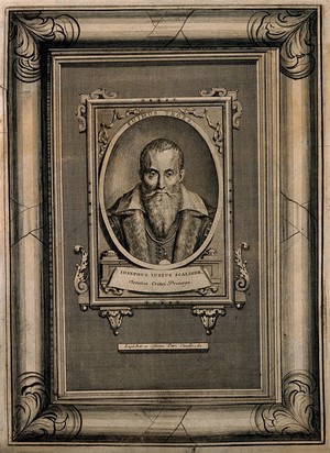 view Josephus Justus Scaliger. Line engraving, 1723.