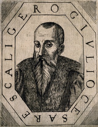 Julius Caesar Scaliger. Line engraving, 1666.