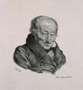 Antonio Scarpa. Lithograph by [A. V.].