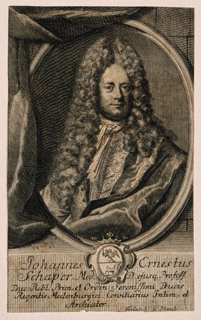 Johan Ernst Schaper. Line engraving by J. C. G. Fritzsch.