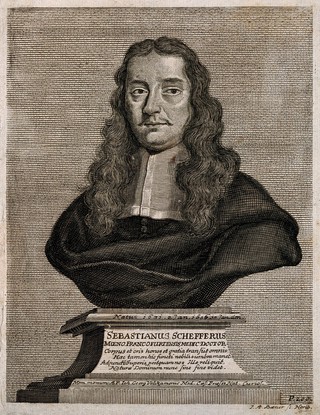 Sebastianus Scheffer. Line engraving by J. A. Boener.