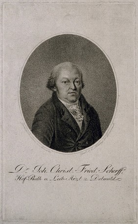 Johann Christian Friedrich Scherf. Stipple engraving by C. Felsing after J. C. Rincklake.