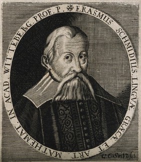 Erasmus Schmid. Line engraving by C.C. Seitz, 1673.