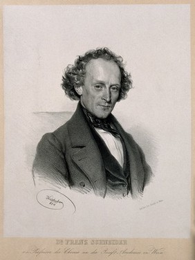 Franz Coelestin, Ritter von Schneider. Lithograph by J. Kriehuber, 1854.