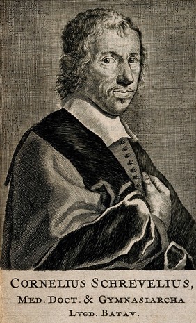 Cornelius Schrevelius. Line engraving.