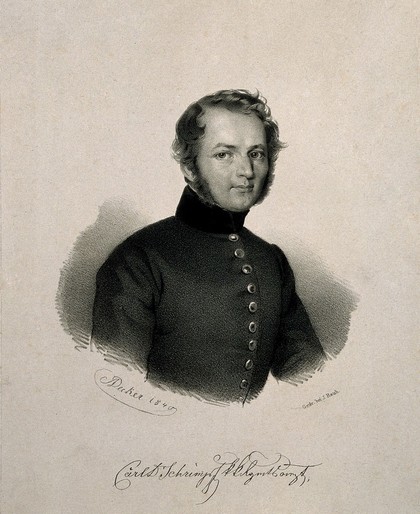 Carl Schrimpf. Lithograph by J. Decker, 1840.
