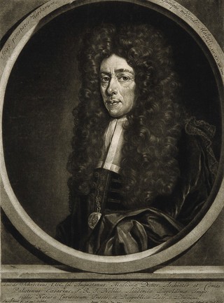 Lucas von Schröck. Mezzotint by P. Schenk after I. Fisches, junior.