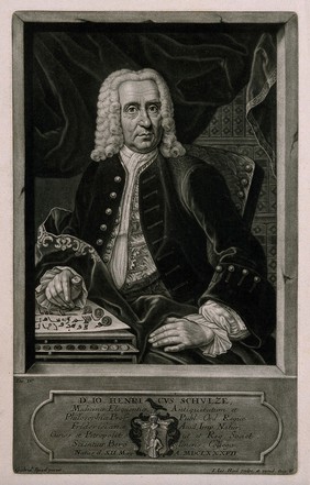 Johann Heinrich Schulze. Mezzotint by J. J. Haid after G. Spizel.