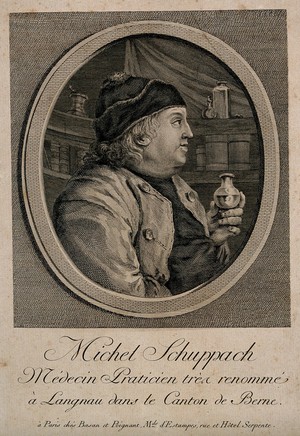 view Michel Schuppach. Line engraving.