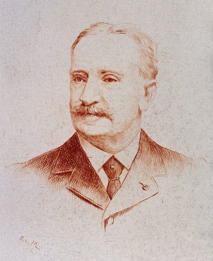 Marc Sée. Etching by E. van Muyden.