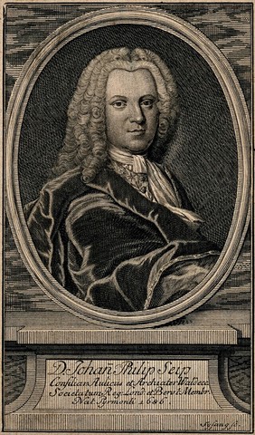 Johann Philipp Seip. Line engraving by J. C. Sysang.