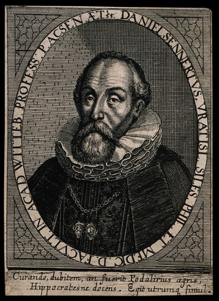 Daniel Sennert. Line engraving by S. Furck, 1650.