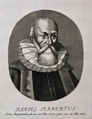 Daniel Sennert. Line engraving.
