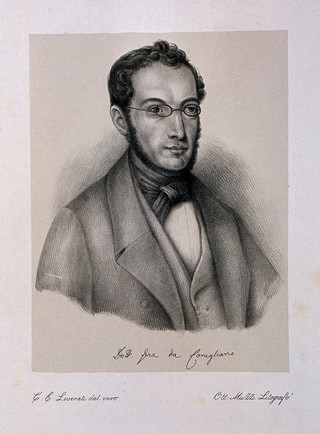 Sera da Conegliano. Lithograph by O. Muzzi after C. E. Liverati, 1841.