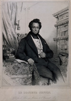 view Louis-Joseph Ghislain, Baron Seutin. Lithograph by C. Baugniet, 1838.