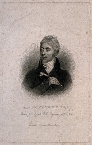 view George Shaw. Stipple engraving by R. Cooper, 1823, after J. Russell.