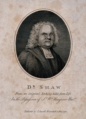 Thomas Shaw. Line engraving by Cormer [?], 1790.