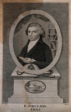 view Ebenezer Sibly. Stipple engraving by W. J. Leney, 1794 (?) after Pale.