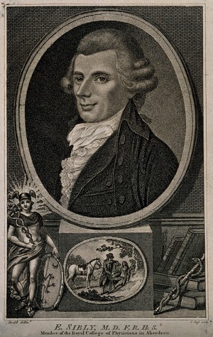 view Ebenezer Sibly. Stipple engraving by J. Pass, 1794, after D. Dodd.