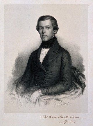 Karl Ludwig Sigmund, Ritter von Ilanor (?). Lithograph by G. Wiedenbauer, 1846.