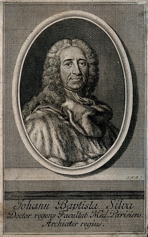 view Jean-Baptiste de Silva. Line engraving after H. Rigaud, 1740.
