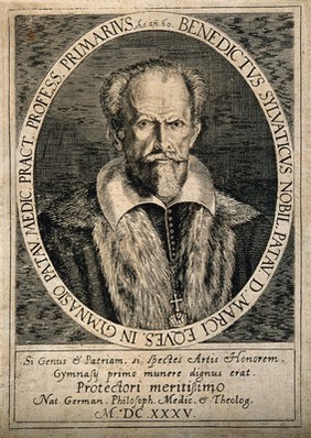 Benedictus Silvaticus. Line engraving, 1635.