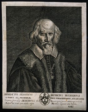 Benedictus Silvaticus. Line engraving.