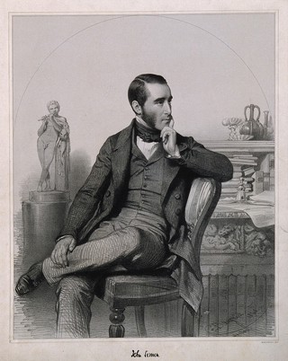Sir John Simon. Lithograph by C. Baugniet, 1848.