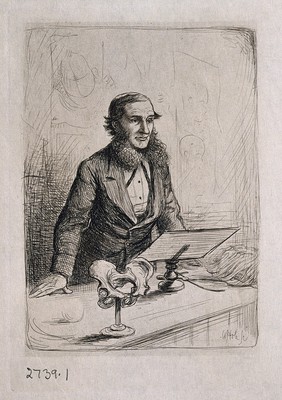 Sir Alexander Russell Simpson. Etching by W. Hole, 1884.