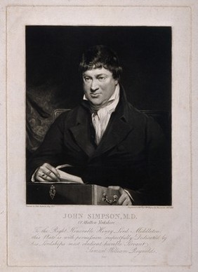 John Simpson. Mezzotint by S. W. Reynolds, 1820, after J. Jackson.