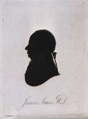 view James Sims. Aquatint silhouette, 1801.