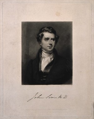 view John Sims. Mezzotint by D. Lucas, 1839, after C. R. Leslie, 1824.