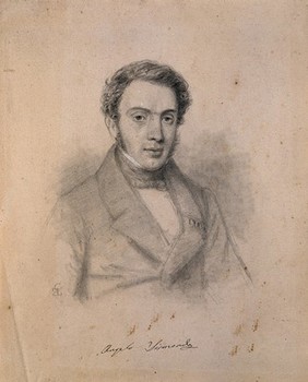 Angelo Sismondi. Pencil drawing by C. E. Liverati, 1841.