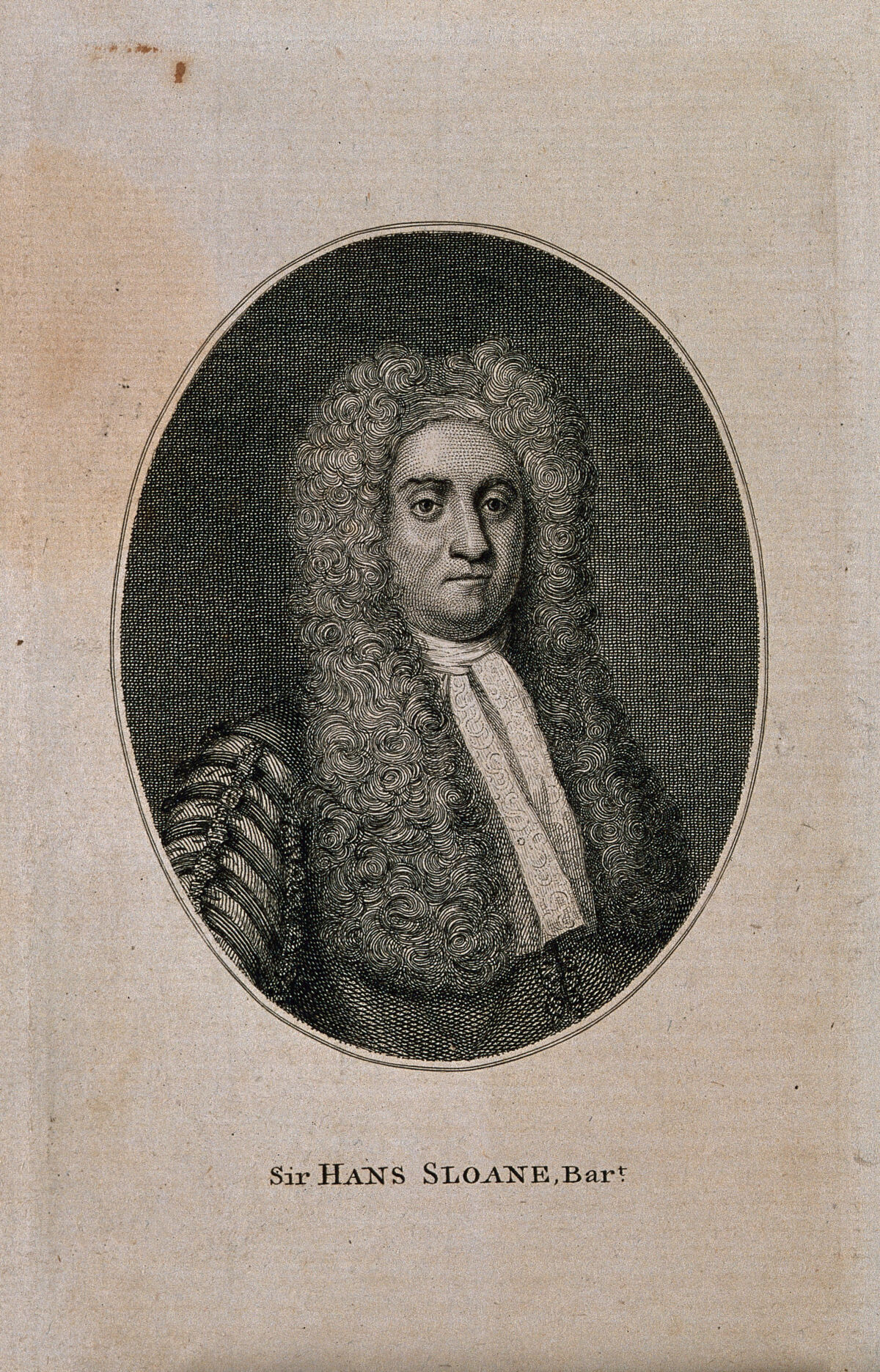 Sir Hans Sloane. Line engraving after T. Murray, 1725., by Thomas Murray