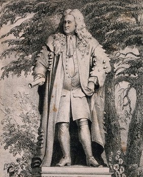 Sir Hans Sloane. Lithograph, 1829, after M. Rysbrack.