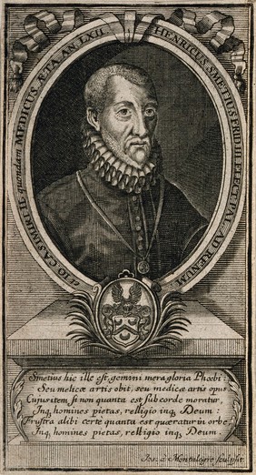 Hendrik Smet (Henricius Smetius). Line engraving by J. à Montalegre after J. Granthomme.