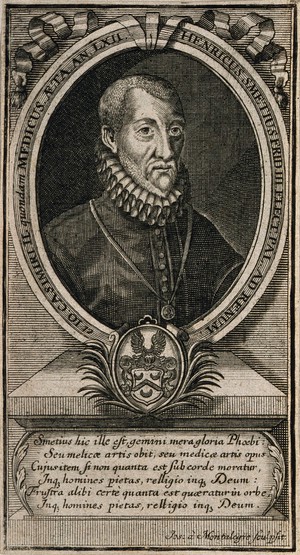 view Hendrik Smet (Henricius Smetius). Line engraving by J. à Montalegre after J. Granthomme.