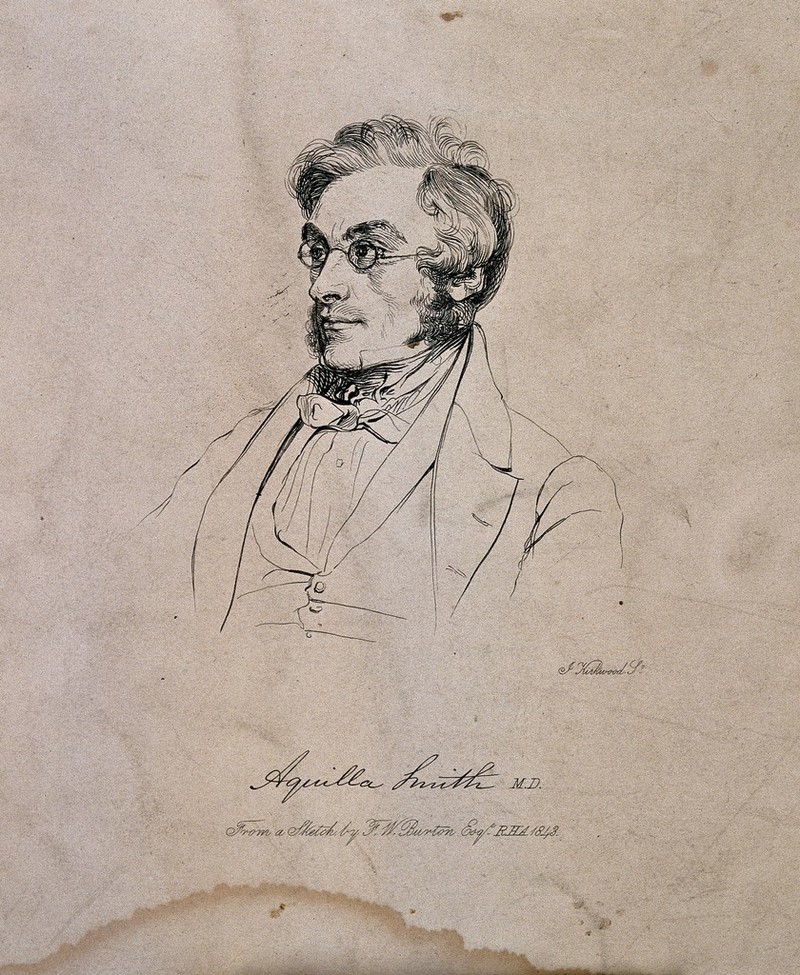 Aquilla Smith. Etching by J. Kirkwood after F. W. Burton, 1843., 1843, by Frederic William Burton