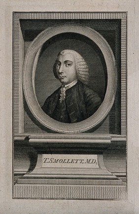 Tobias George Smollett. Line engraving.