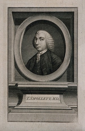 view Tobias George Smollett. Line engraving.