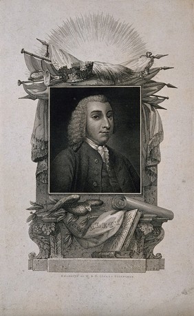 Tobias George Smollett. Line engraving by W. & D. Lizars.