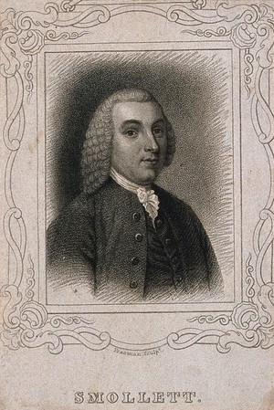 view Tobias George Smollett. Stipple engraving by S. Freeman.