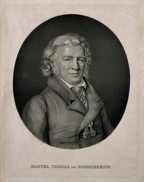 Portrait of Samuel Thomas von Sommering [1755 - 1830], physician, anatomist, anthropologist, paleontologist and inventor, who discovered the macula in the retina of the human eye.