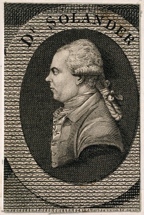 Daniel Charles Solander. Line engraving.